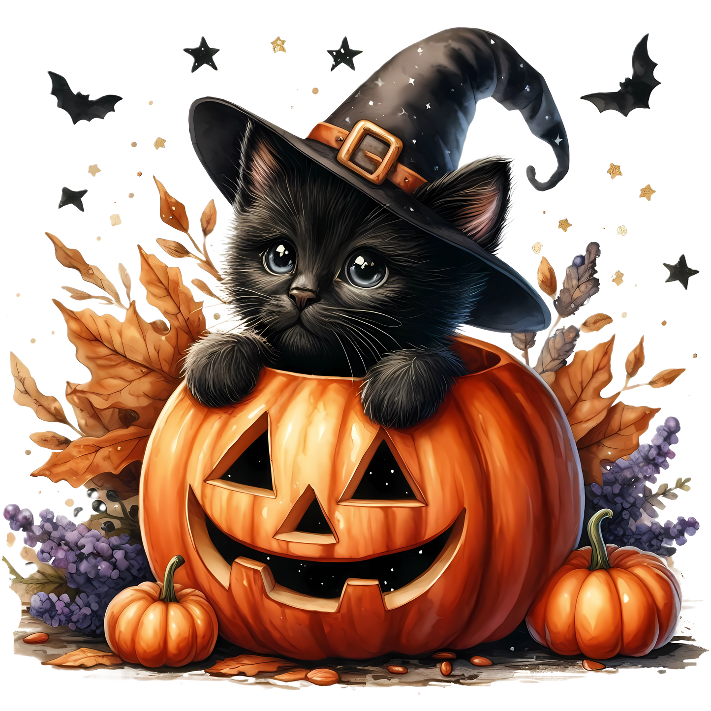Katze im Kürbis