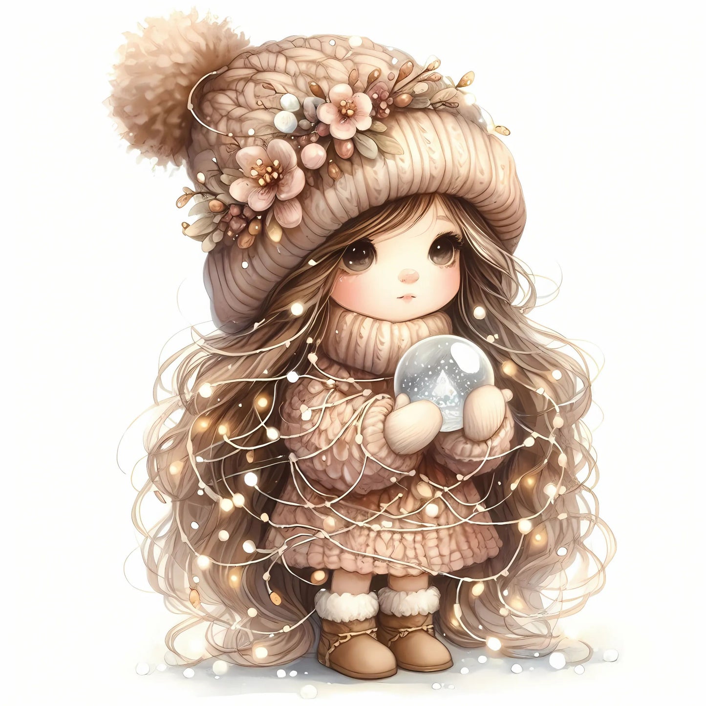 Winter Gnom, Winterwonderland, braun #6