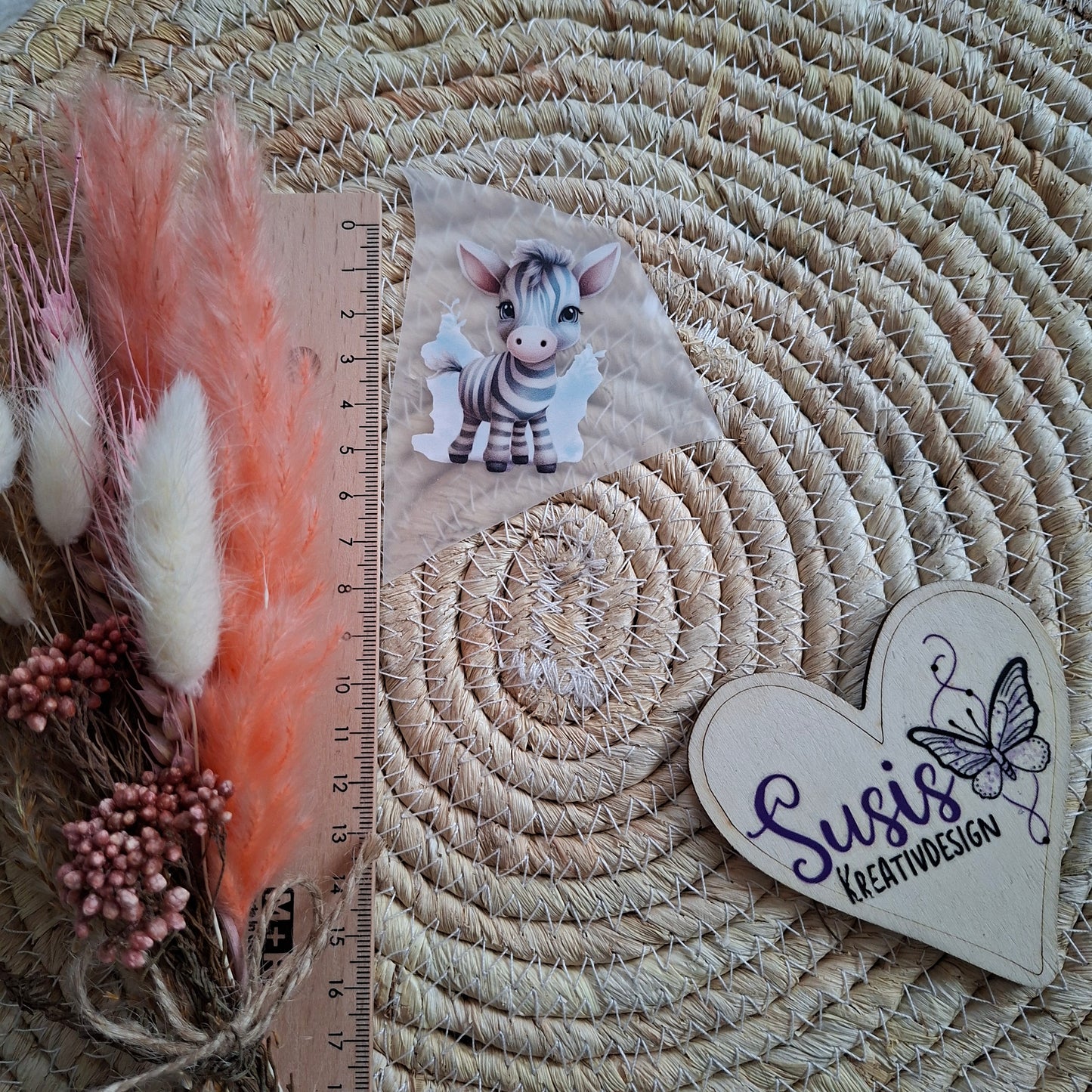 Bügelbild, Zebra, niedlich