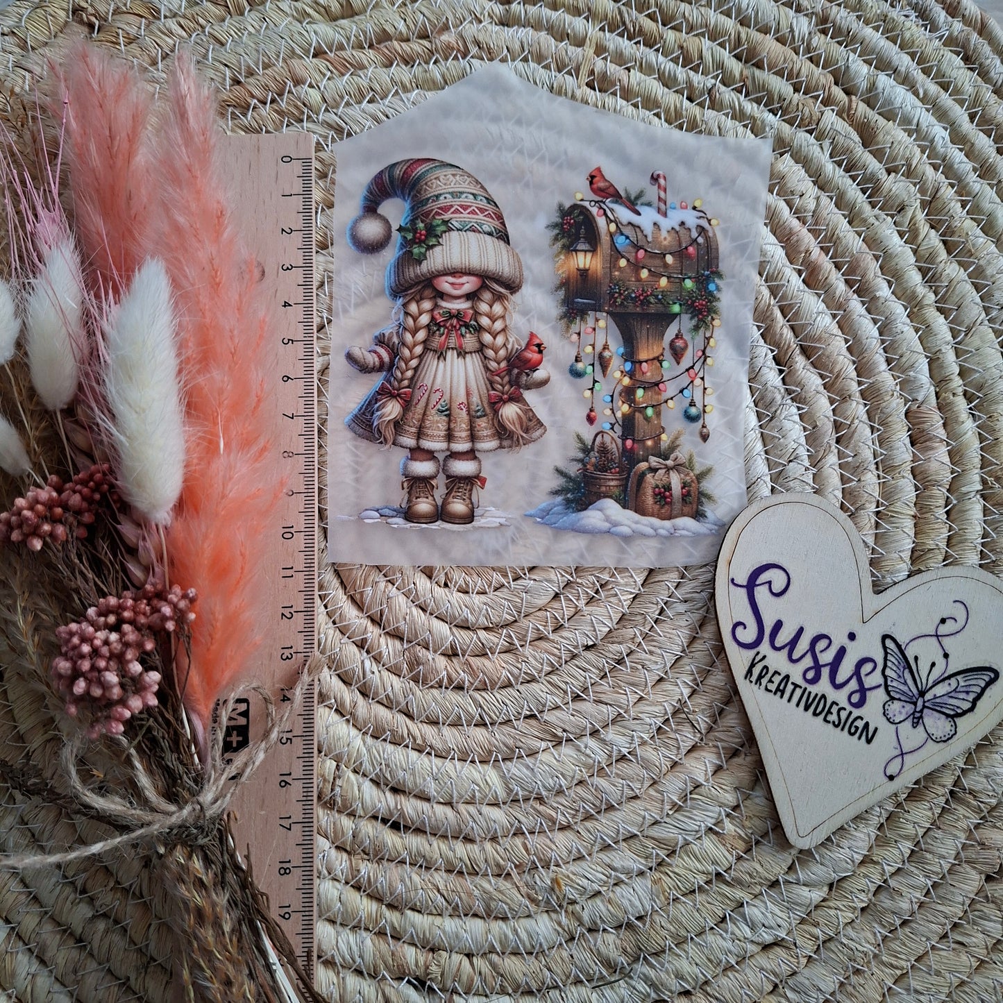 Bügelbild, Wichtelmädchen, Winter