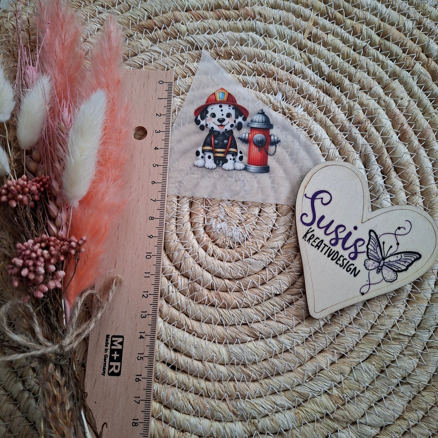 Bügelbild, Feuerwehrhund