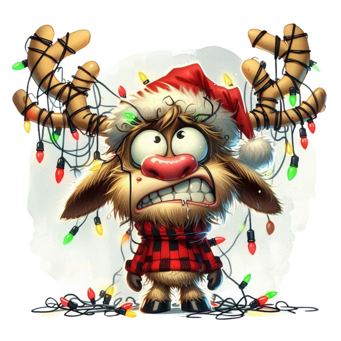 lustige Weihnachtstiere, Weihnachten, Lichterkette, Tiere, funny #2