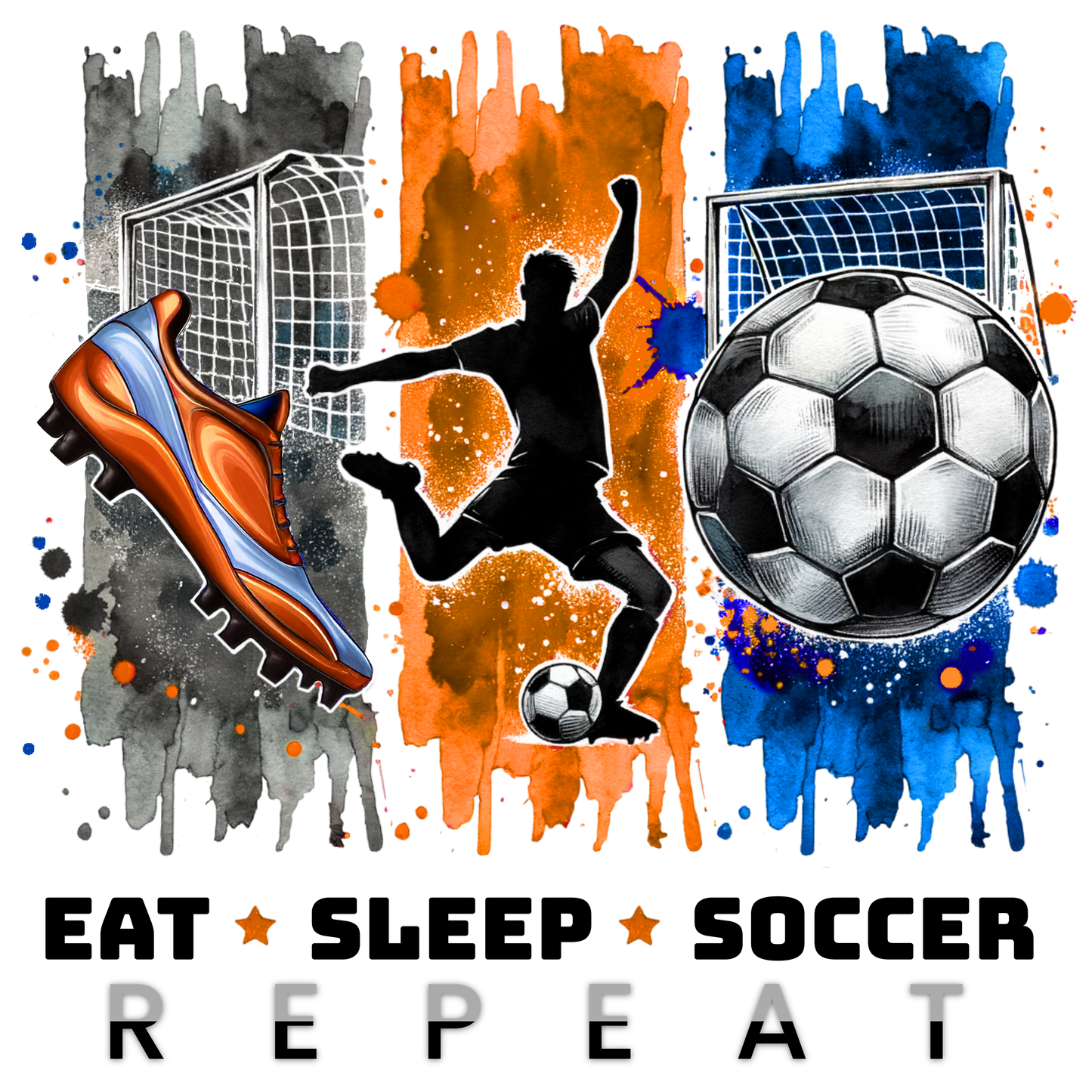 Bügelbild, Streifen, Fußball, Soccer, bunt, Sport