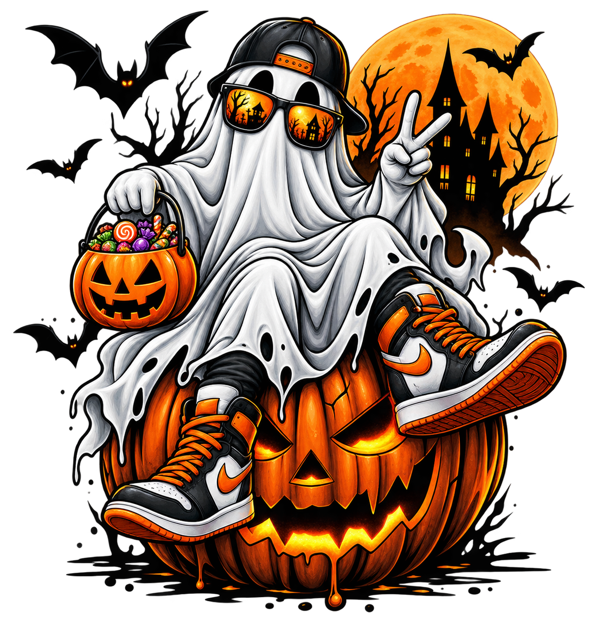 Bügelbild Halloween Geist #5