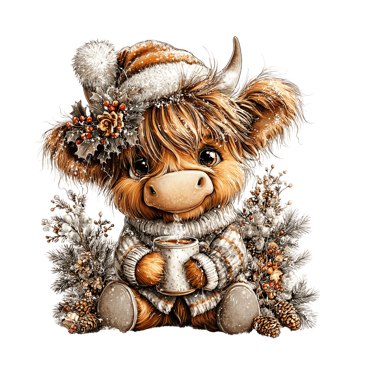 Highland Kuh, Winter Weihnachten #7