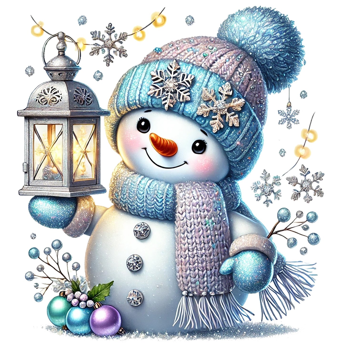 Schneemann blau; Winter; Weihnachten #8