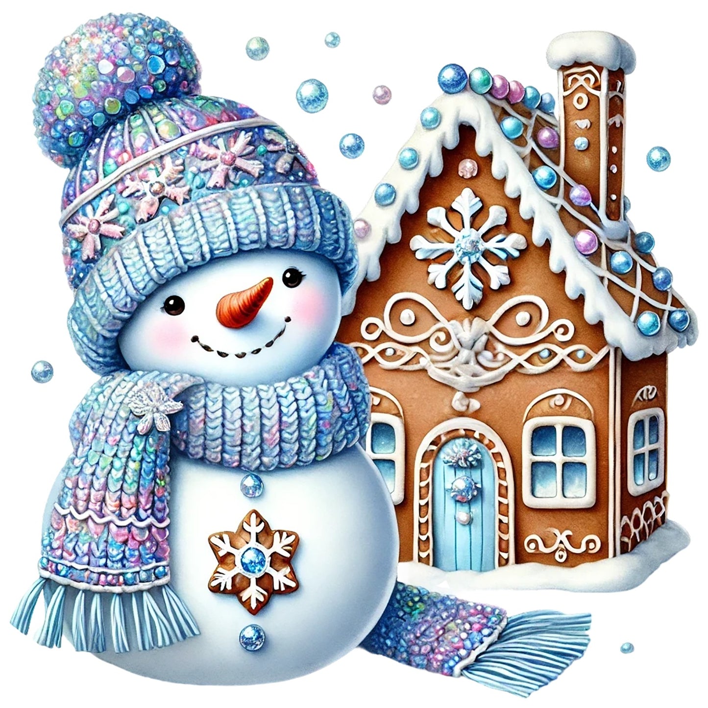 Schneemann blau; Winter; Weihnachten #10