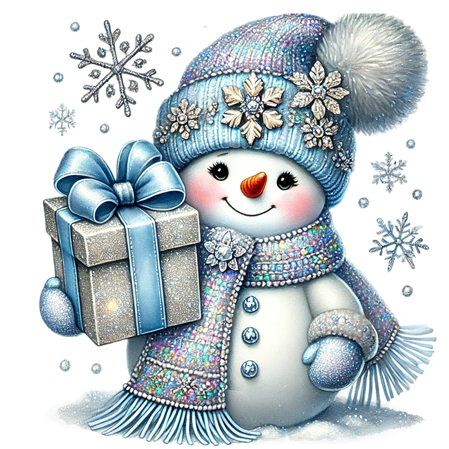 Schneemann blau; Winter; Weihnachten #18