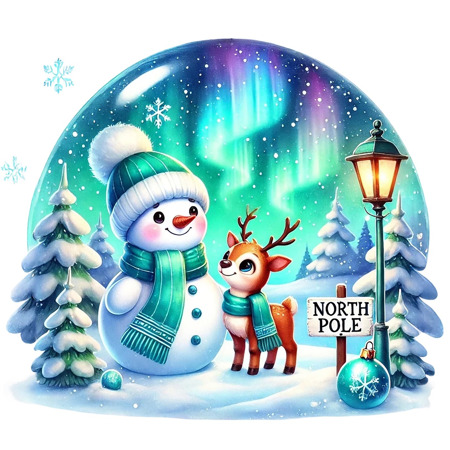 Schneemann türkis; Winter; Weihnachten; Kinder #10