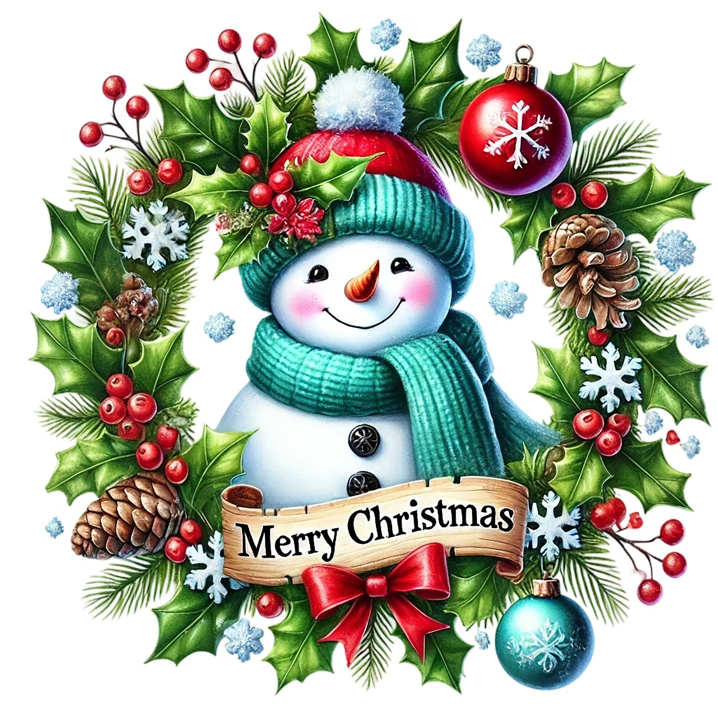 Schneemann türkis; Winter; Weihnachten; Kinder #1