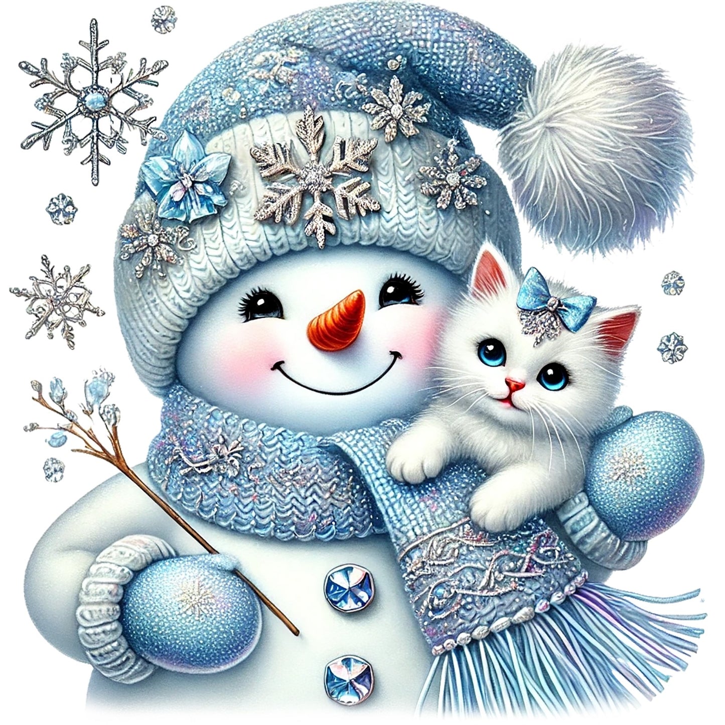 Schneemann blau; Winter; Weihnachten #1