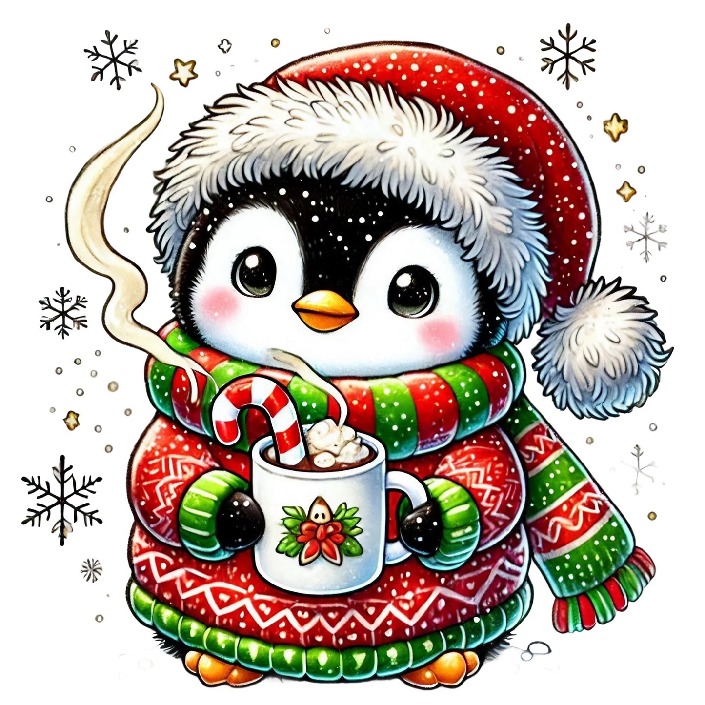 Pinguine; Winter; Weihnachten; bunt #3