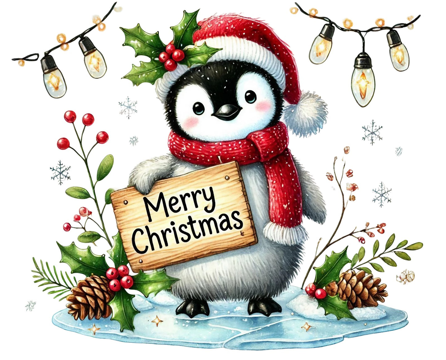 Pinguine; Winter; Weihnachten; bunt #11