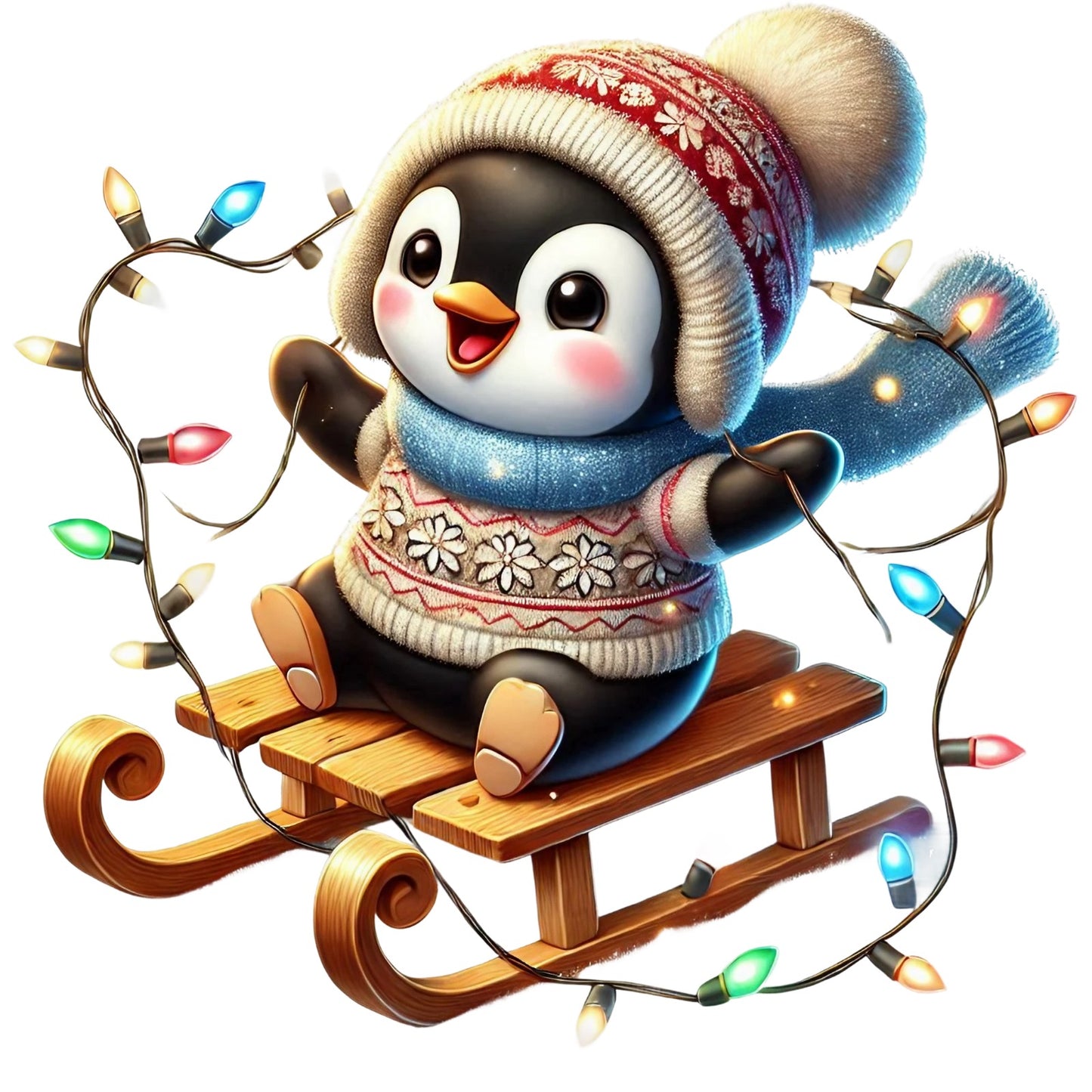 Pinguine; Winter; Weihnachten; bunt #13