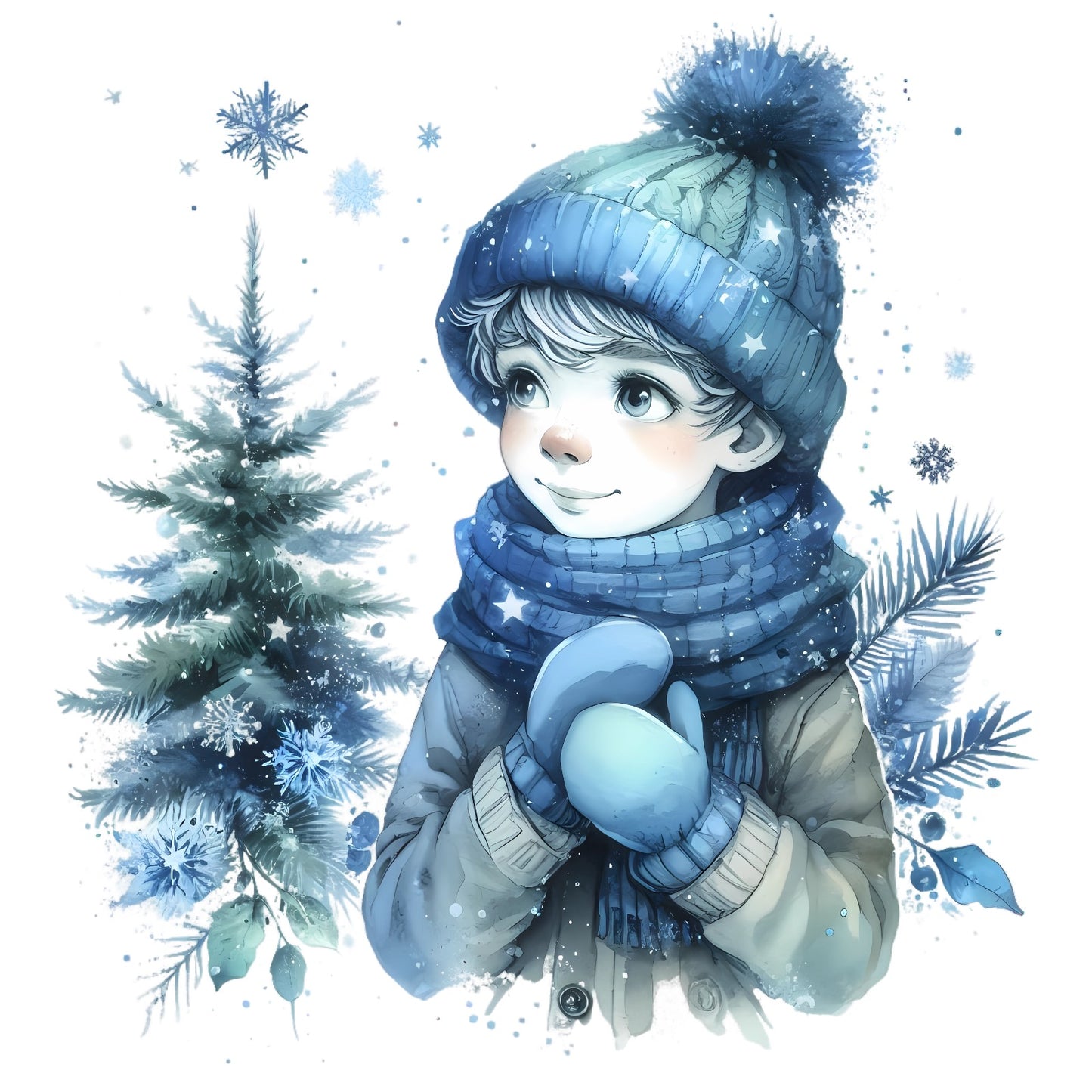 Wintermotive blau; Winter; Weihnachten #1