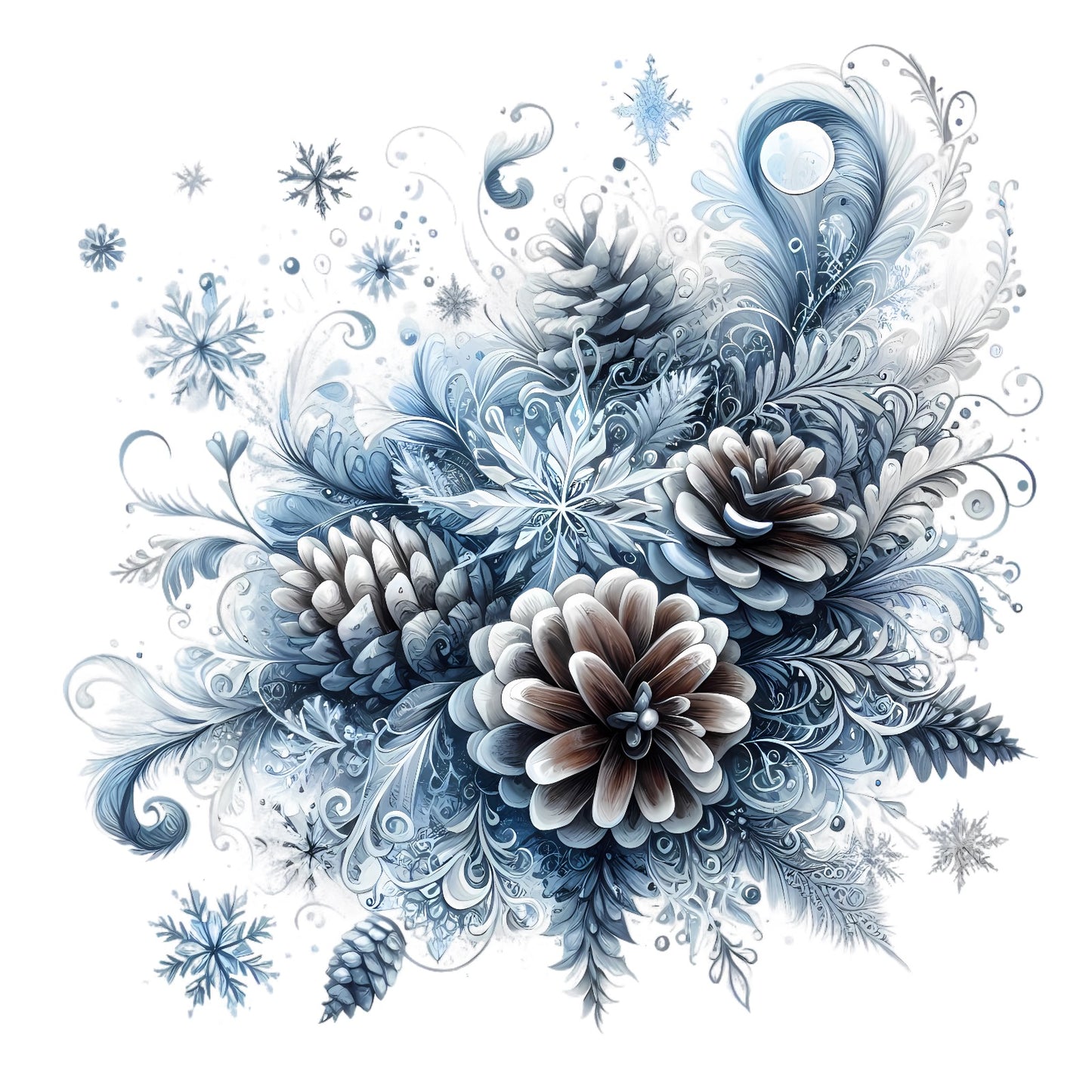 Wintermotive blau; Winter; Weihnachten #16