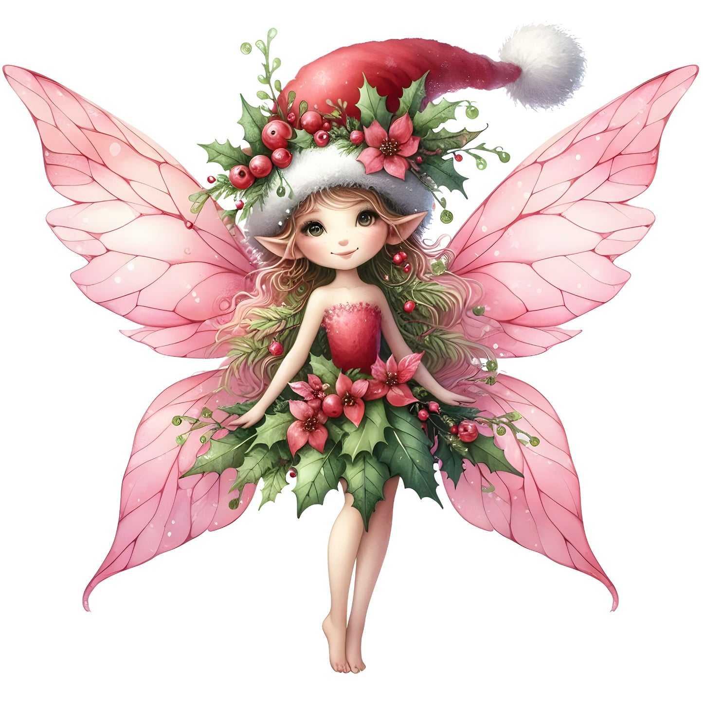 Weihnachtsfee rot, Weihnachten, Christmas, Fee #8