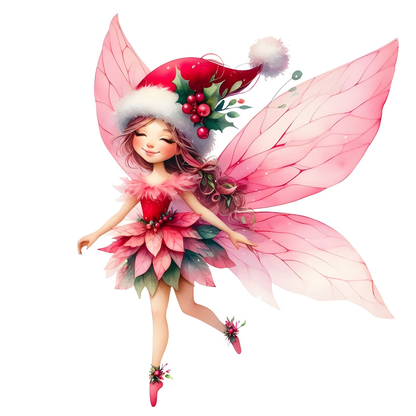 Weihnachtsfee rot, Weihnachten, Christmas, Fee #9
