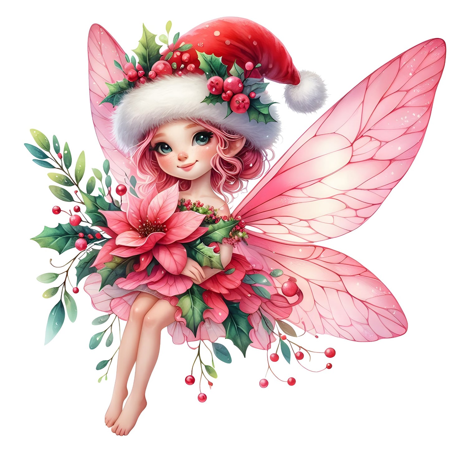 Weihnachtsfee rot, Weihnachten, Christmas, Fee #13