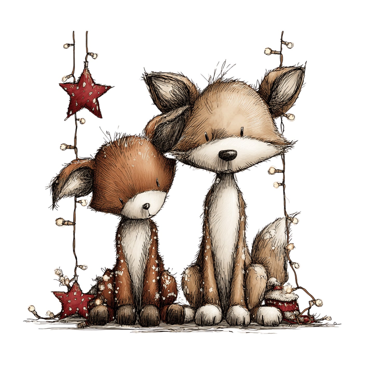 Weihnachtstiere, Wald, Schnee, Weihnachten, Geschenke #6