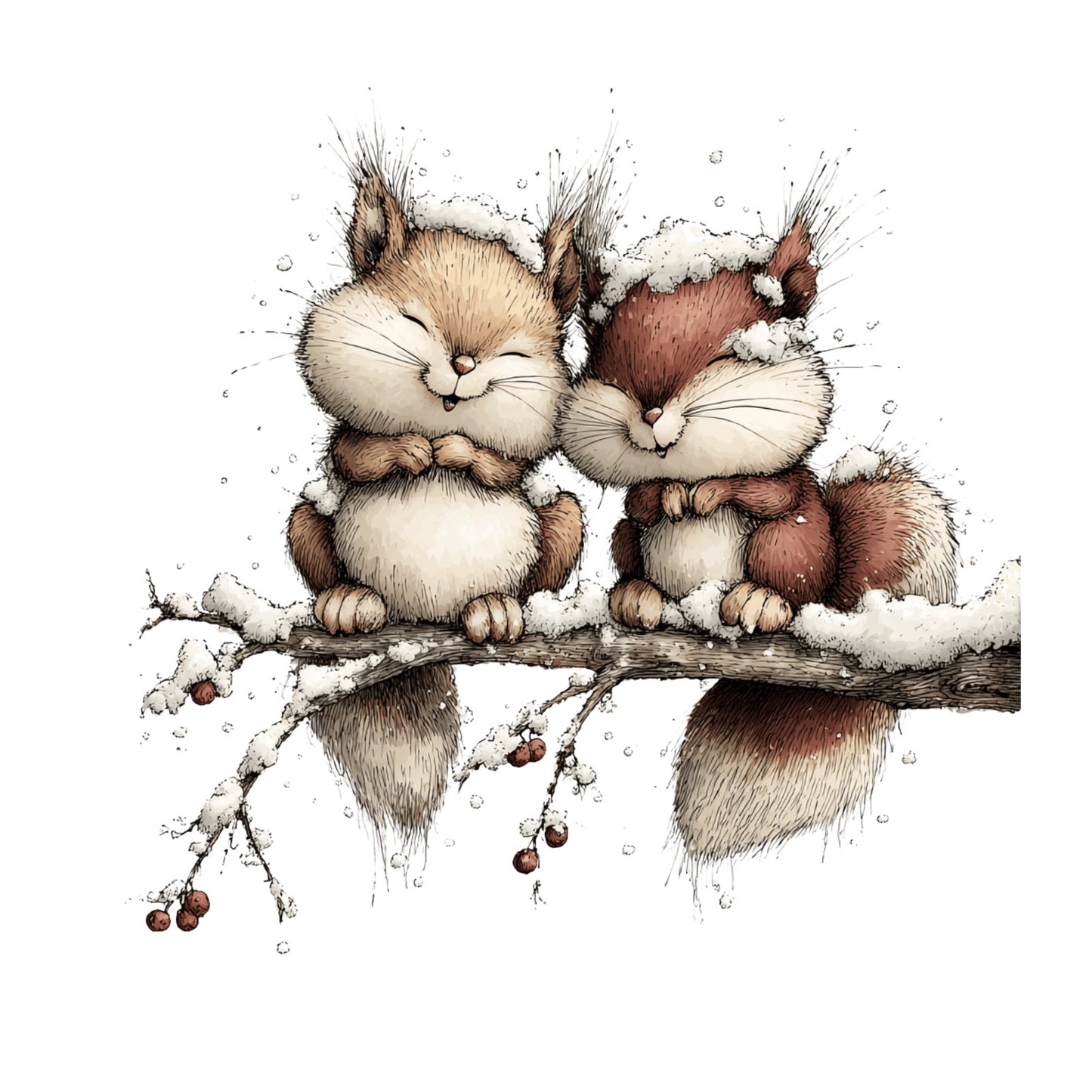 Weihnachtstiere, Wald, Schnee, Weihnachten, Geschenke #9