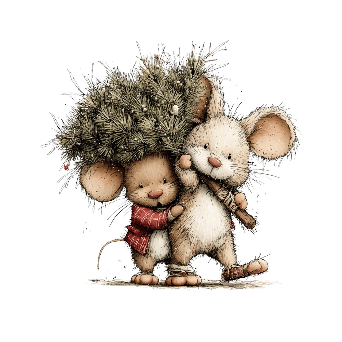 Weihnachtstiere, Wald, Schnee, Weihnachten, Geschenke #11