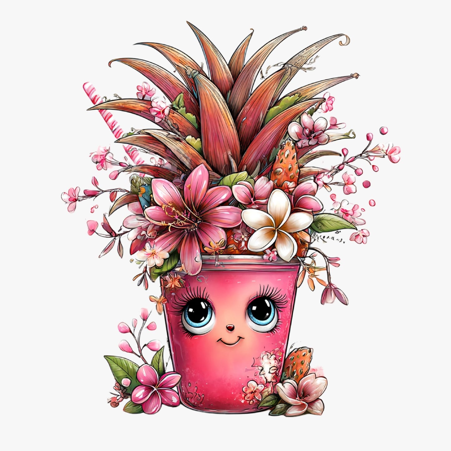 Ananas, Sommer, lustig, pink, sweet, Pineapple #2