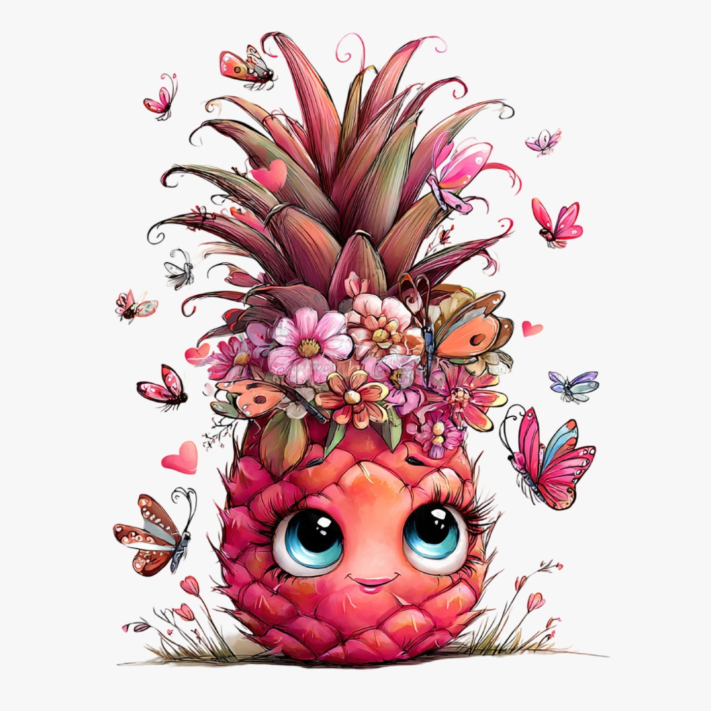 Ananas, Sommer, lustig, pink, sweet, Pineapple #6