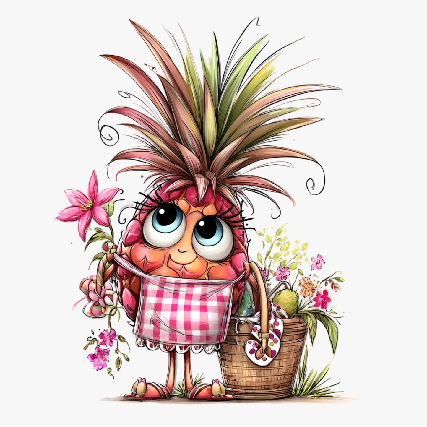 Ananas, Sommer, lustig, pink, sweet, Pineapple #11