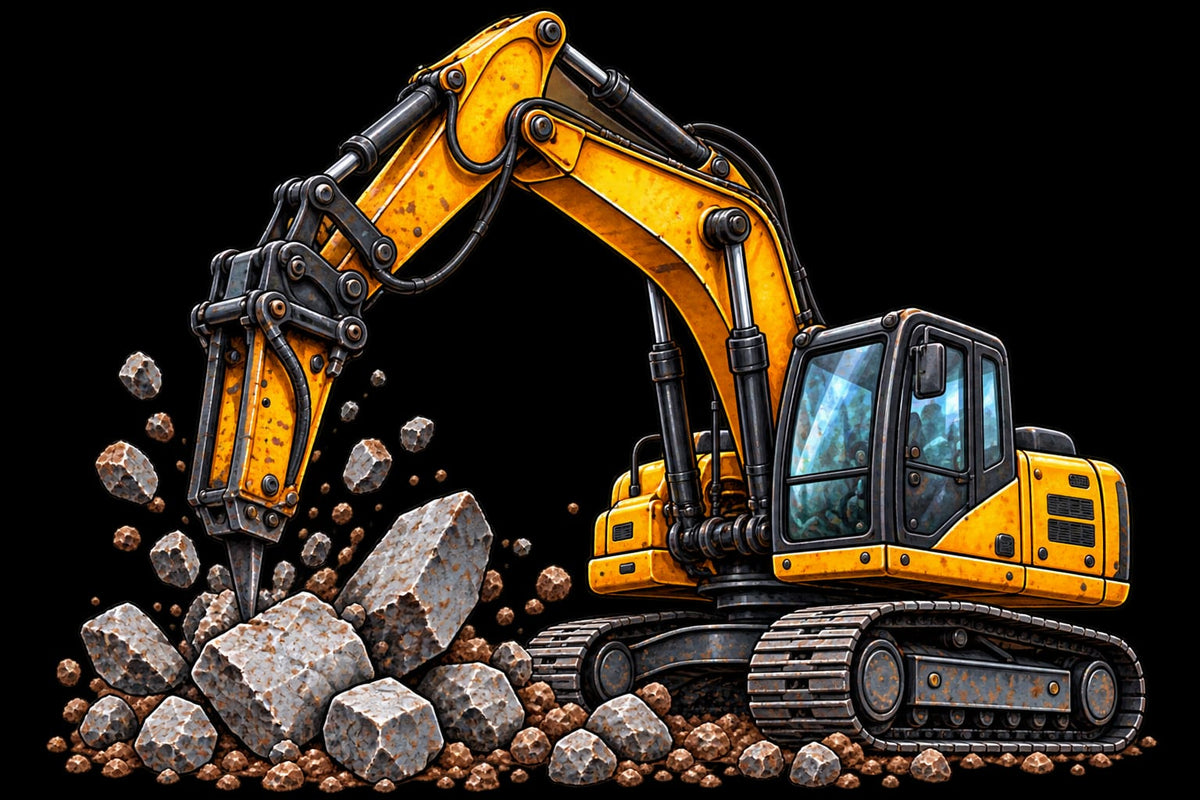 Bügelbilder Baustelle, Bagger, Traktor, Radlader, Kran, LKW, Baustellen Crew, bunt #9