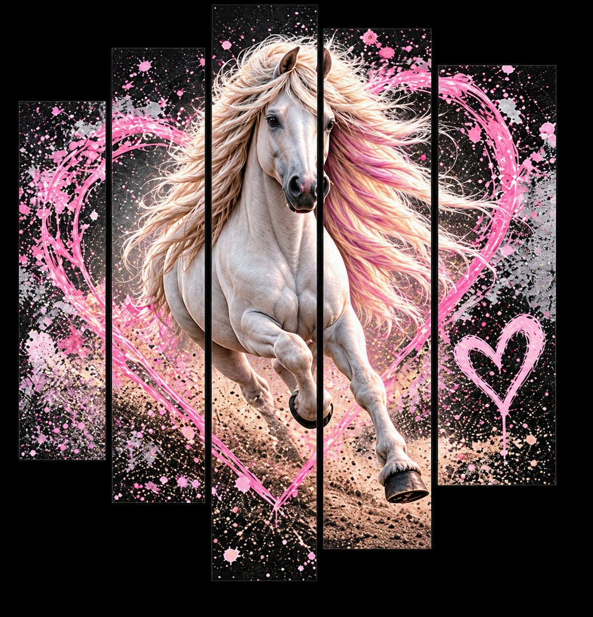 Bügelbild Pferd; Einhorn bunt # 10