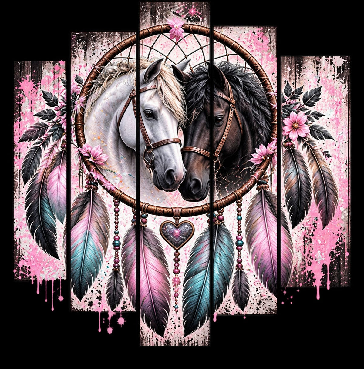 Bügelbild Pferd; Einhorn bunt # 4