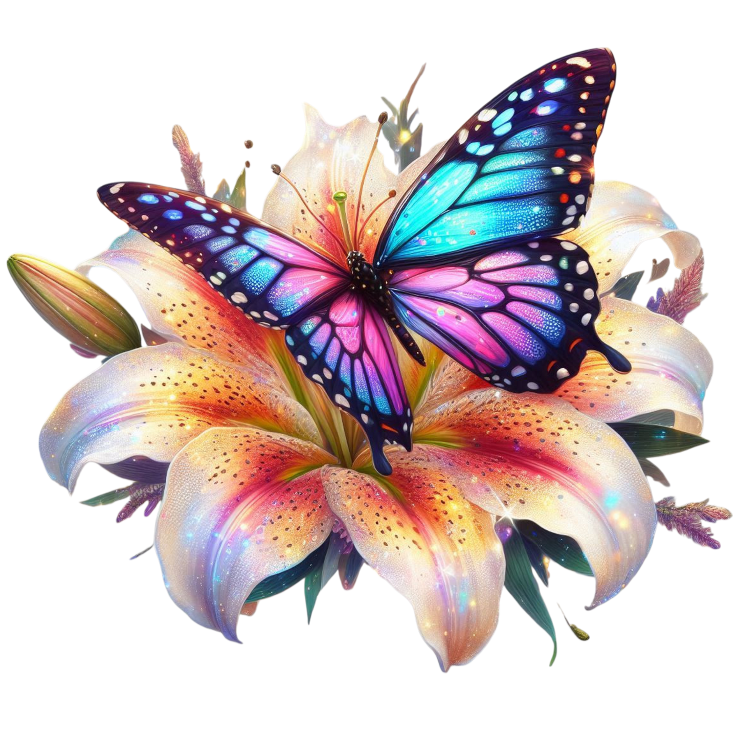 Lilie mit Schmetterling #3