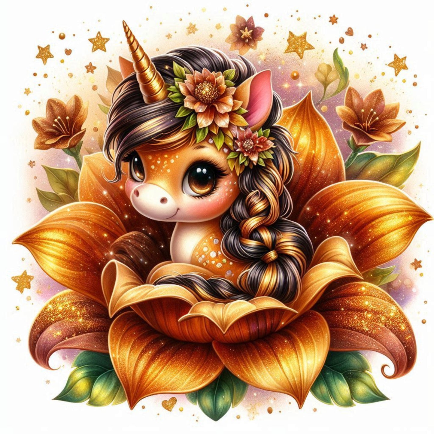 Florales Einhorn Herbst #6