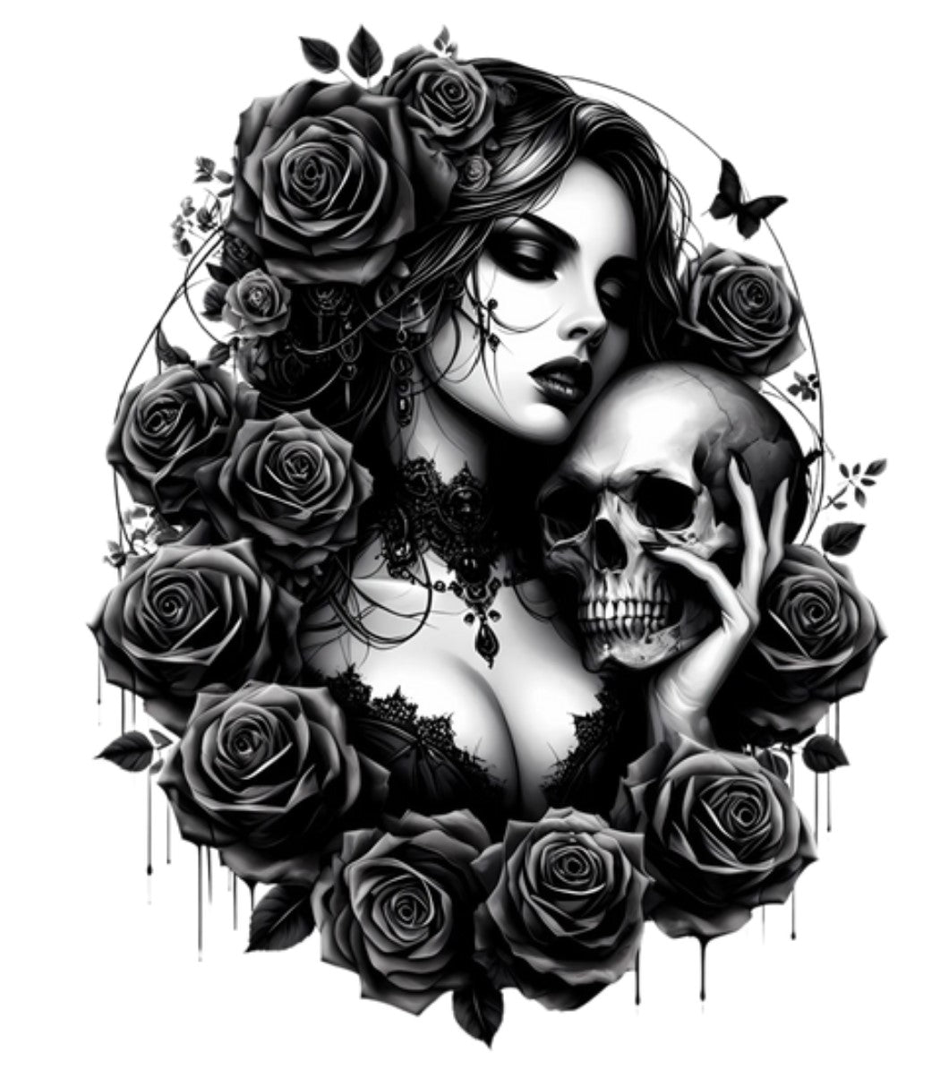 Frau mit Totenkopf #8