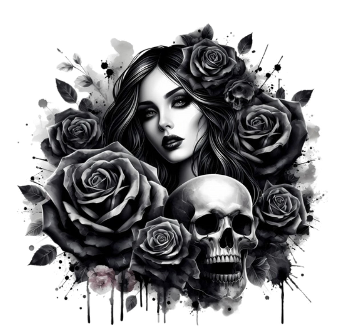 Frau mit Totenkopf #10