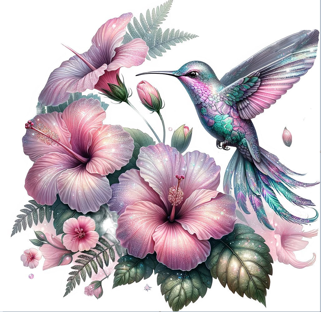Kolibri mit Hibiskusblüte #3