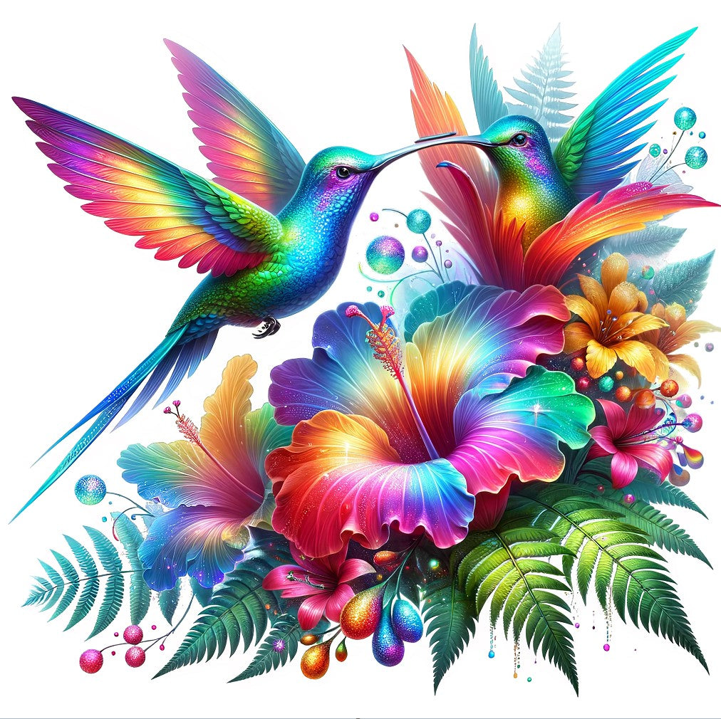 Kolibri mit Hibiskusblüte #4