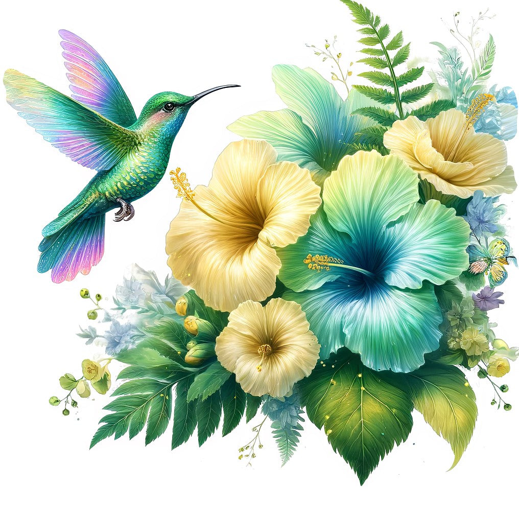 Kolibri mit Hibiskusblüte #5