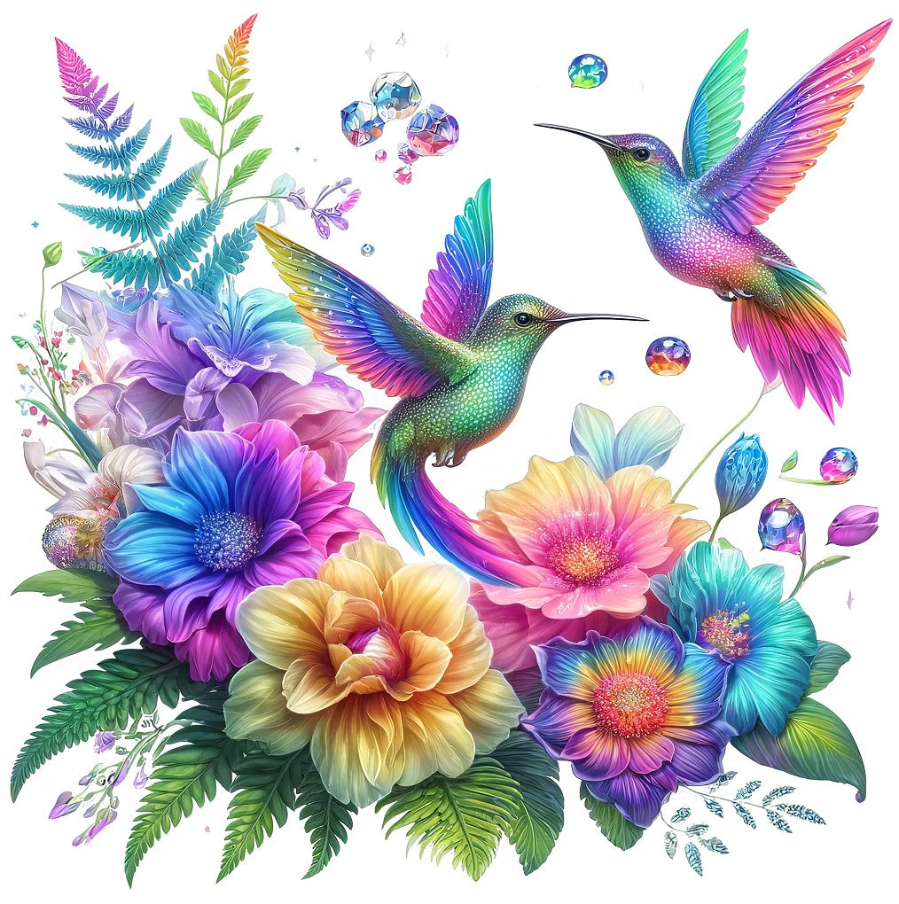 Kolibri mit Hibiskusblüte #8