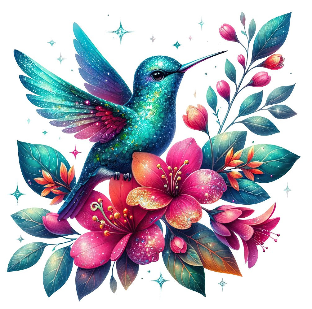 Kolibri mit Hibiskusblüte #15