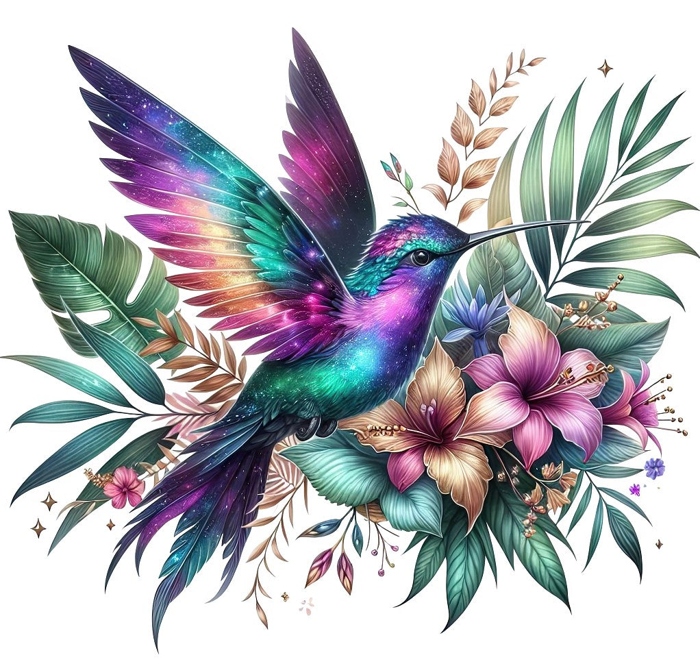 Kolibri mit Hibiskusblüte #20