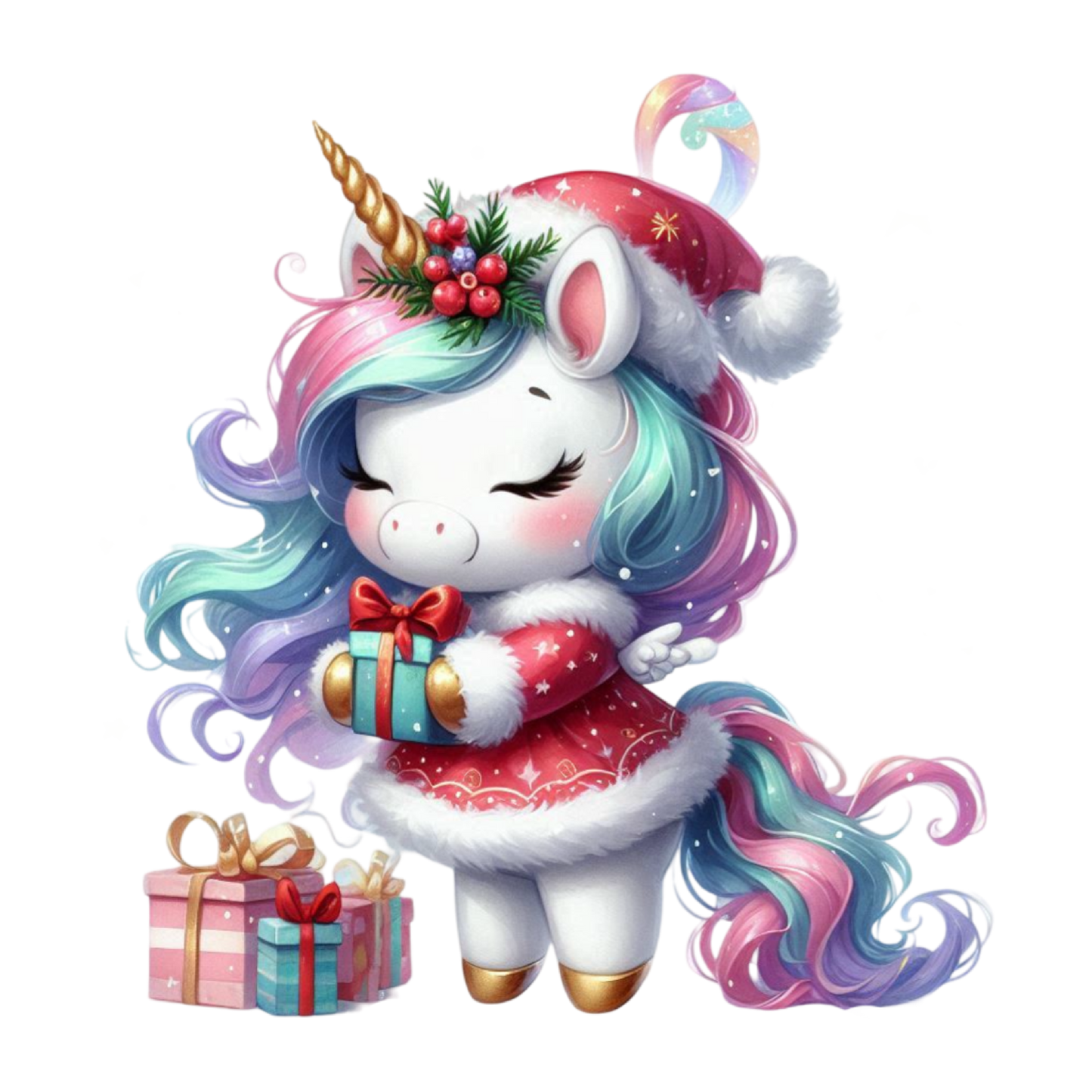 Weihnachts Einhorn, bunt, Weihnachten #5