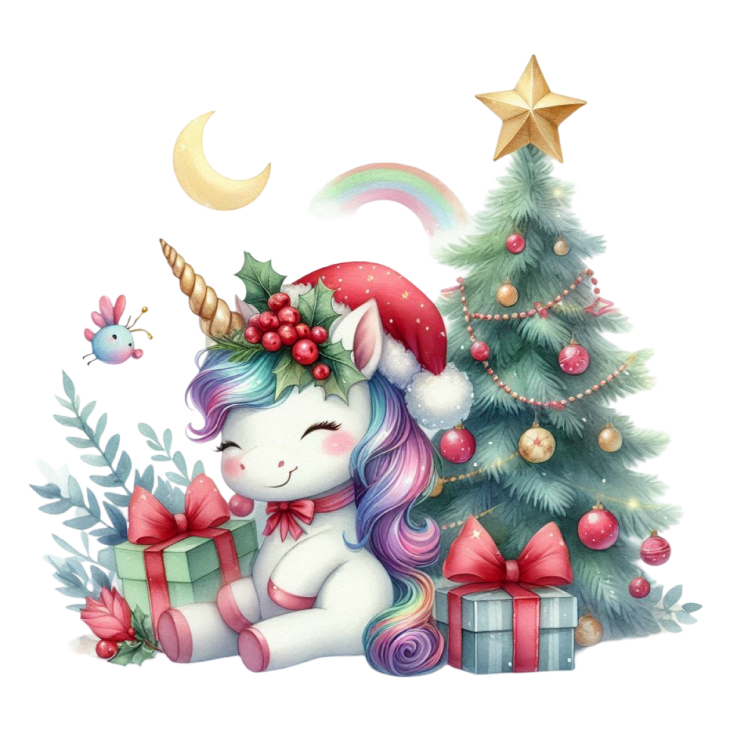 Weihnachts Einhorn, bunt, Weihnachten #9