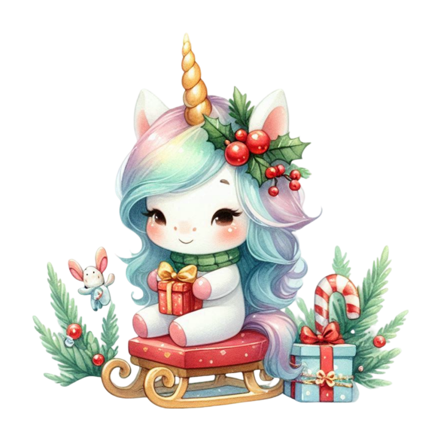 Weihnachts Einhorn, bunt, Weihnachten #14