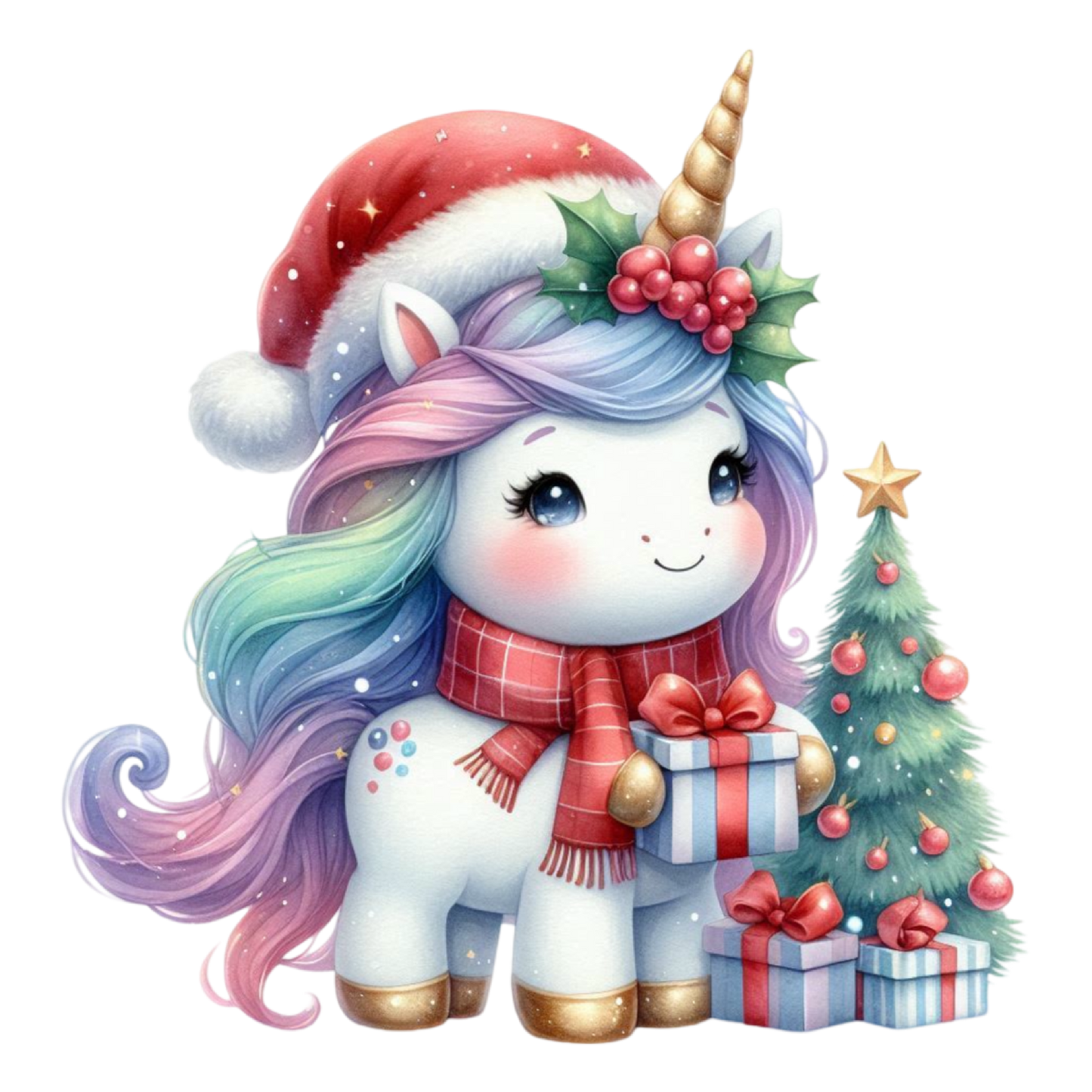 Weihnachts Einhorn, bunt, Weihnachten #4