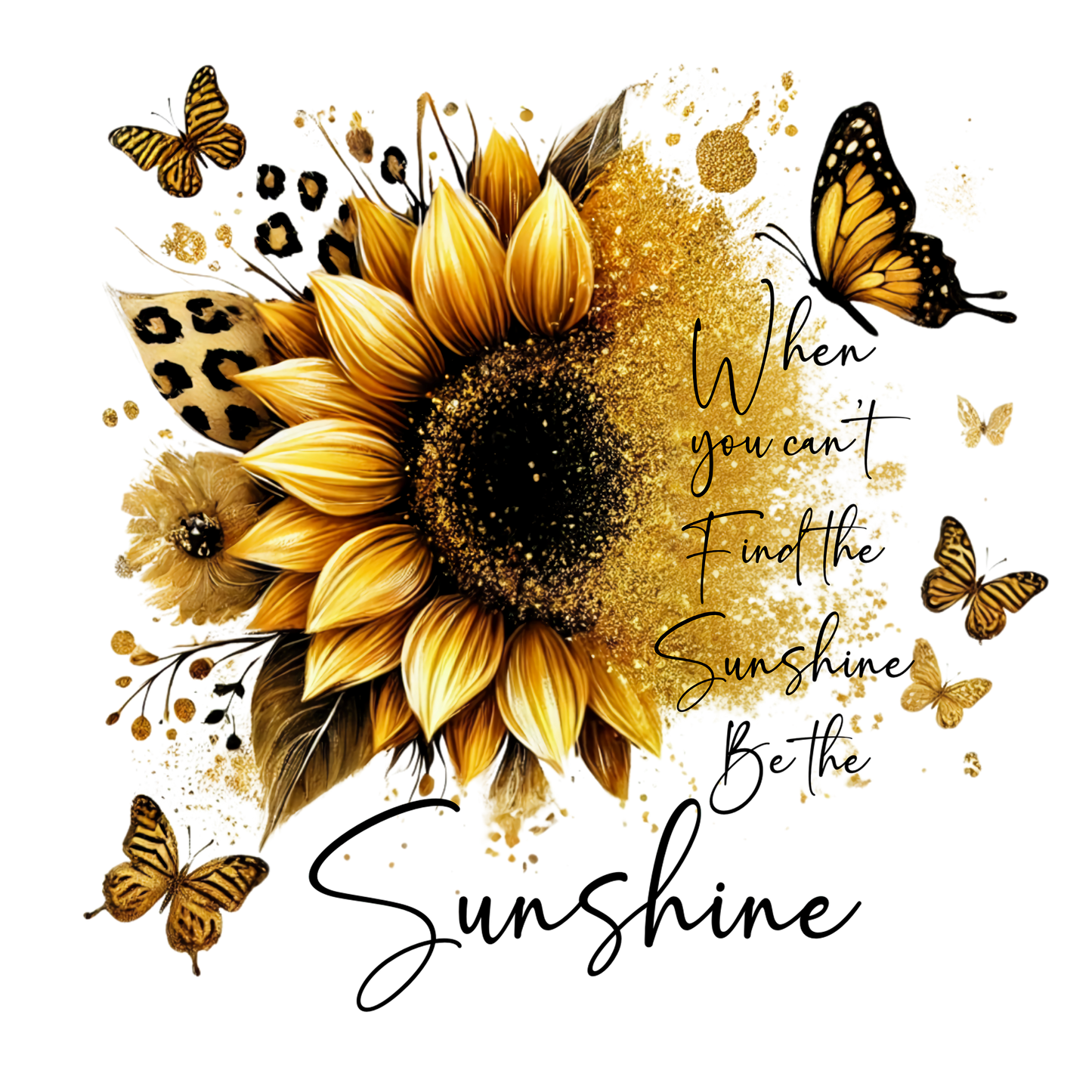 Sonnenblume mit Spruch