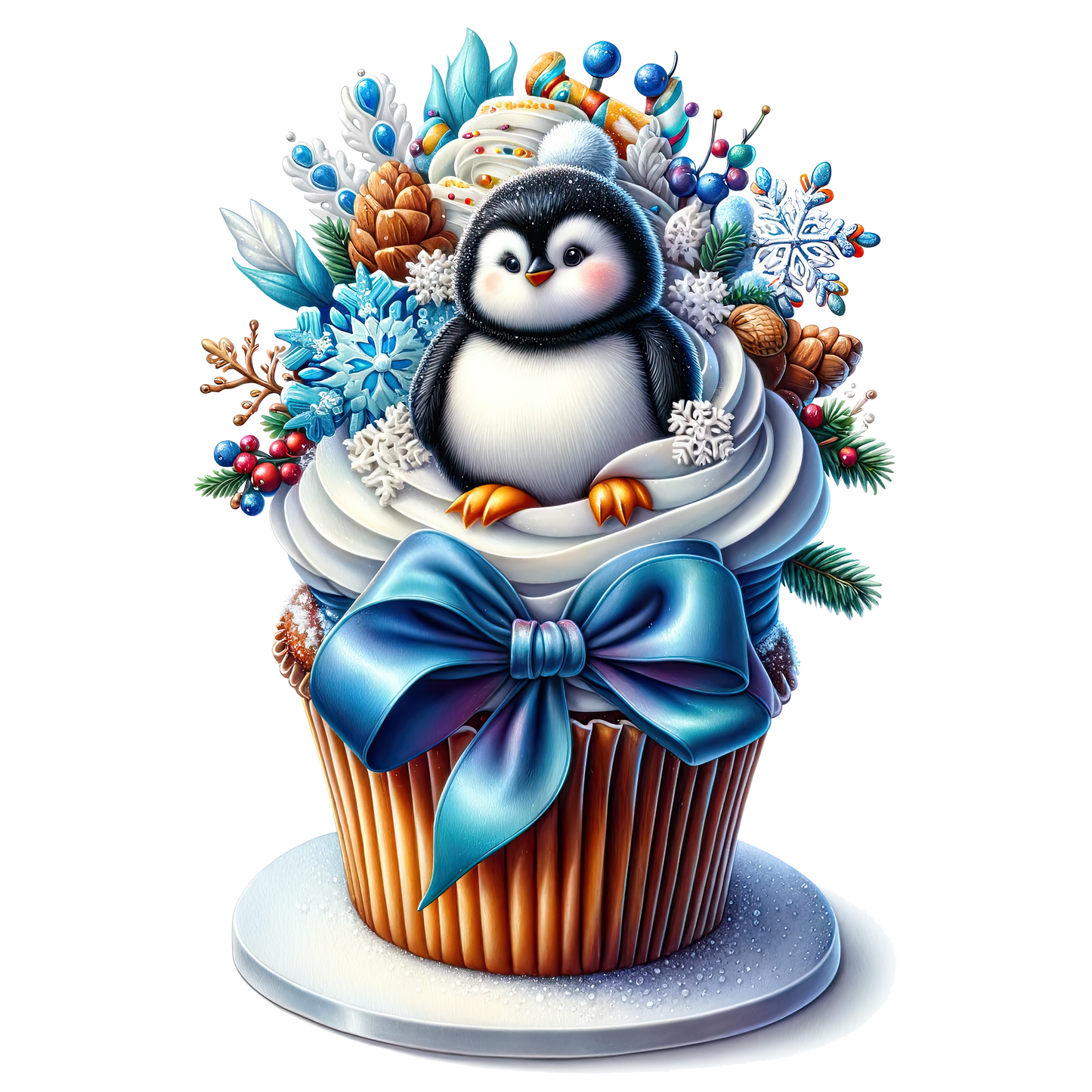 Wintercupcake, Winter, Tiere, Cupcake #11