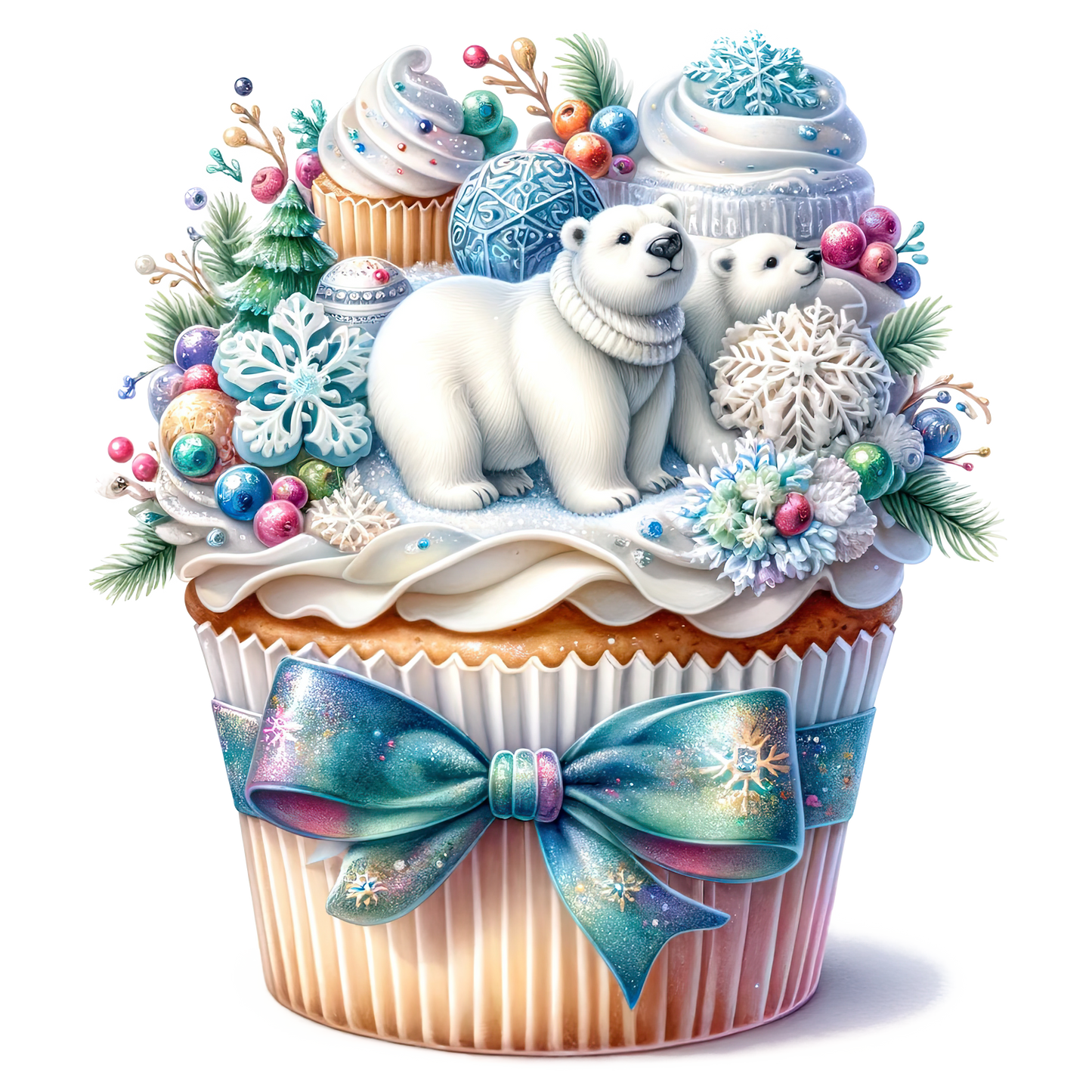 Wintercupcake, Winter, Tiere, Cupcake #5