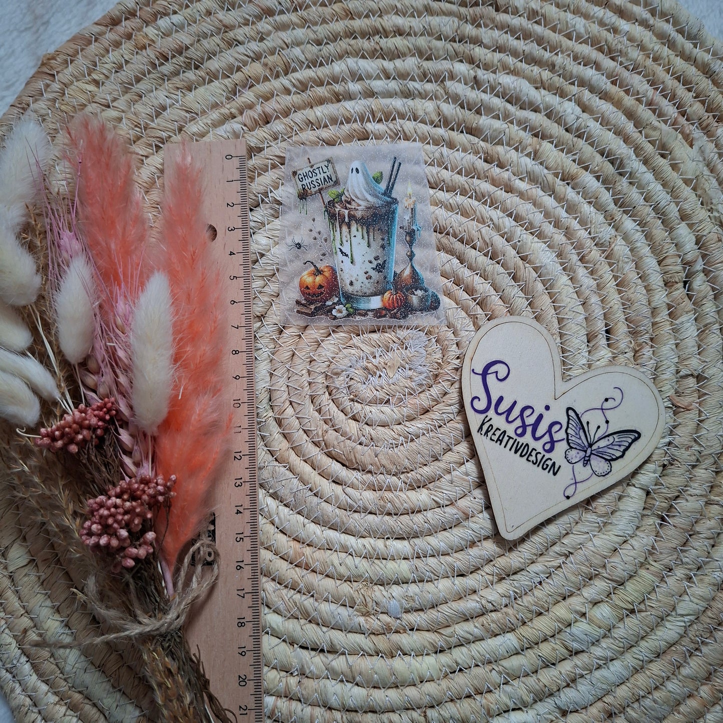 Bügelbild, Glitzer, Cocktail, Winter, Weihnachten